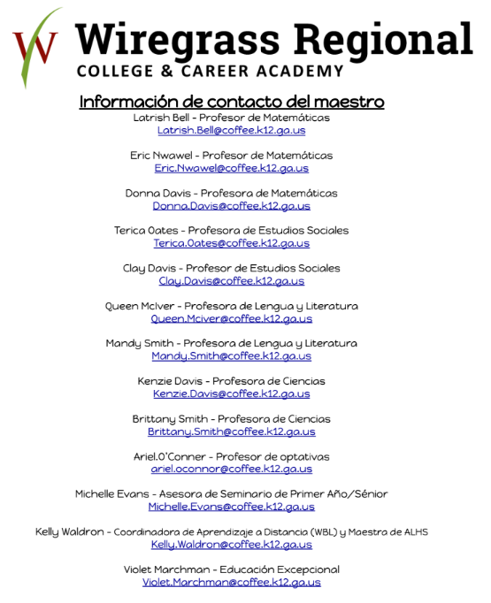Teacher Email-Spanish Teacher Email-Spanish