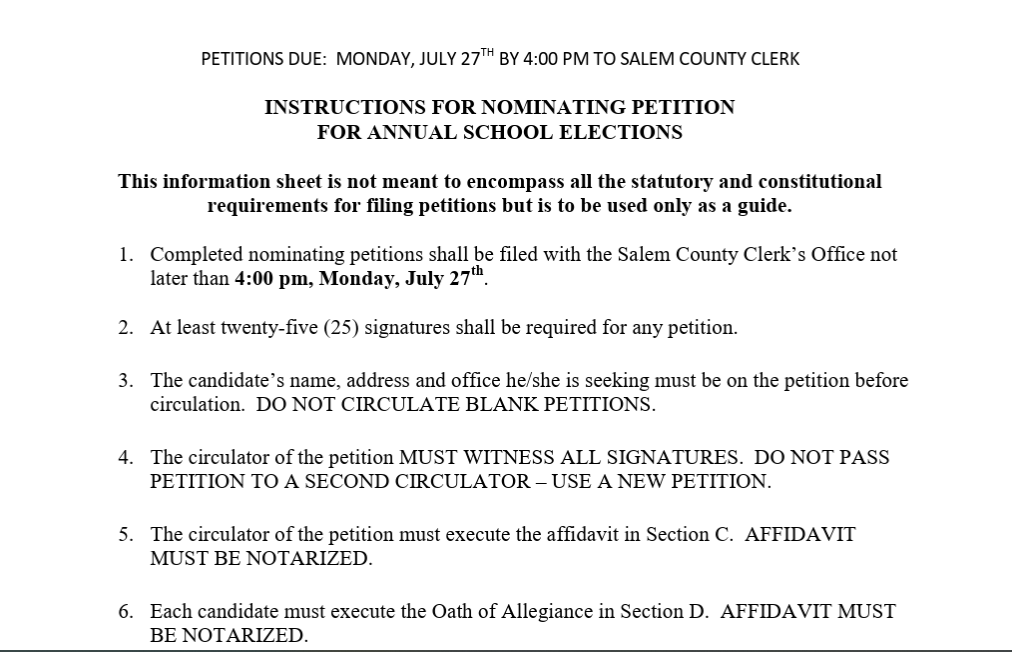 school board petition