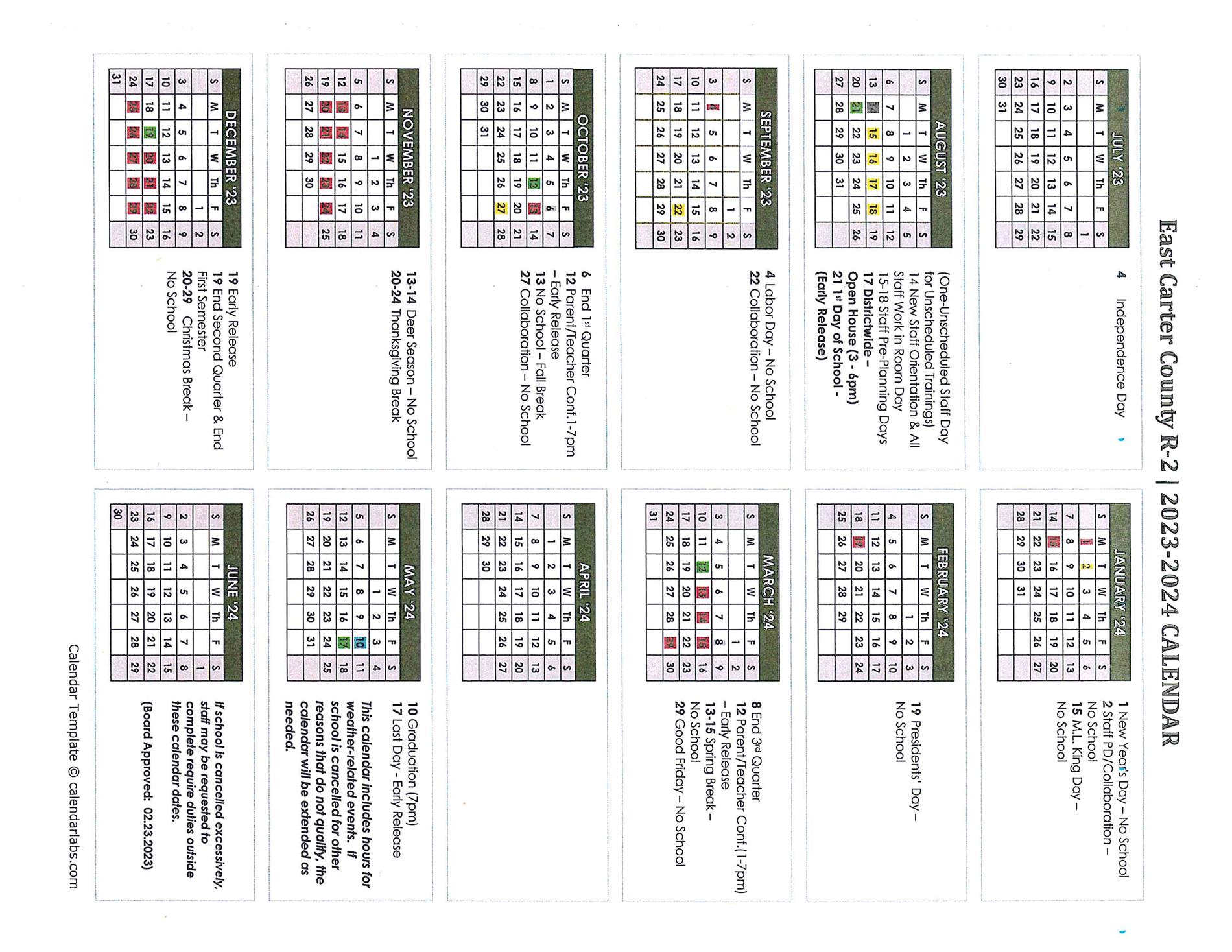 District Calendar