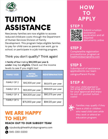 SACC healthy kids tuition