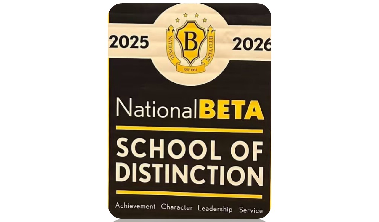 2026-2027 National BETA School of Distinction Award; Achievement, Character, Leadership, Service