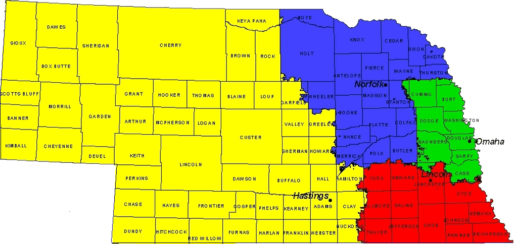 clickable map of DHH regions