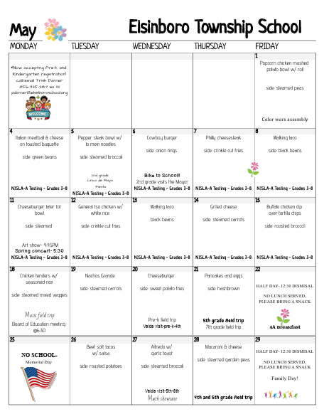 lunch menu may