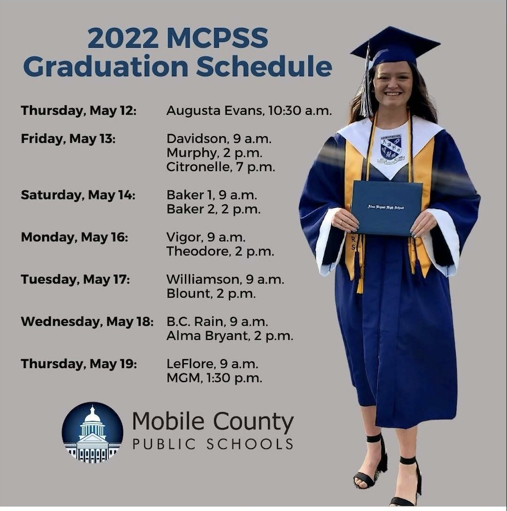 Graduation schedule