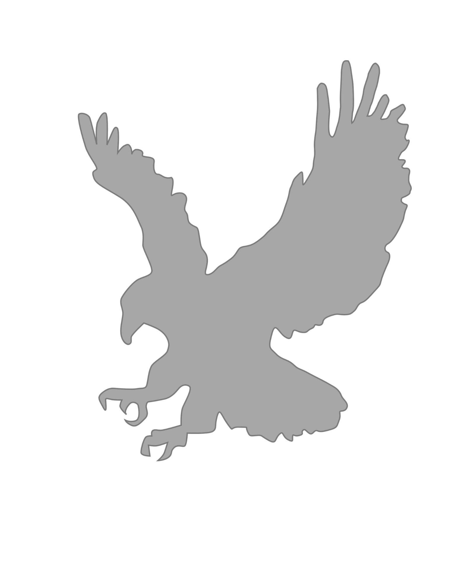 gray outline of an eagle