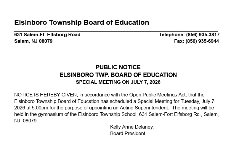 Board Meeting special meeting